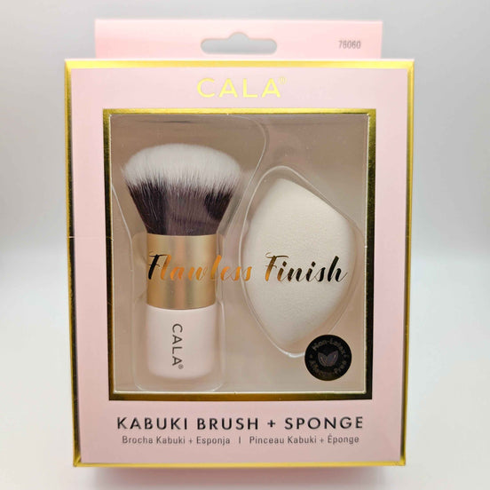 Kabuki Brush and Sponge Set for Flawless Makeup Application